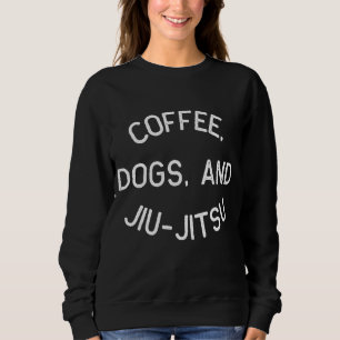 Sudadera Dogs de café Jiu Jitsu para regalo de BJJ Jujitsu