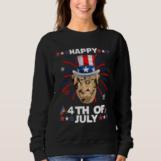 Sudadera Dogue de Bordeaux Dog Patriotic American 4th Of Ju