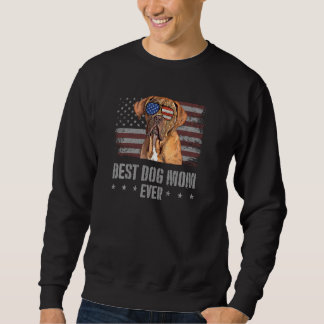 Sudadera Dogues De Burdeos Mejor Perro Mamá Jamás Retro Usa