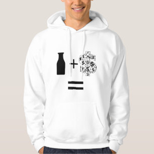 Sudadera dólar-Rótulos, BOTELLA de LECHE NEGRA, +, =