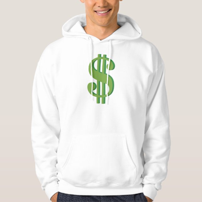 Sudadera Dolar, signo, 3D (Anverso)