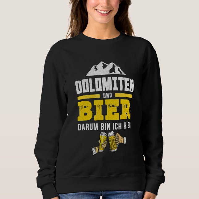 Sudadera Dolomitas Y Cerveza En Tirol Del Sur Senderismo En (Anverso)