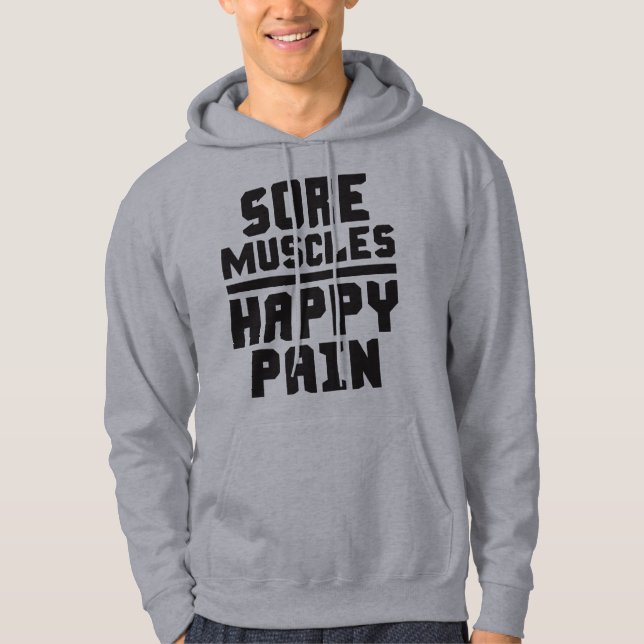 Sudadera Dolor muscular Feliz Dolor - Fitness Workout (Anverso)