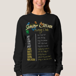 Sudadera Doloroso anciano enviando mensajes de texto a abue