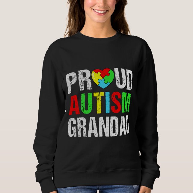 Sudadera Doloroso Autismo Orgulloso Partido Familiar Corazó (Anverso)