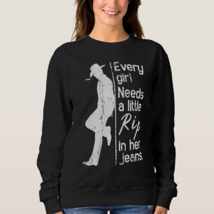 Sudadera Doloroso, Cada Chica Necesita Un Poco De Rip En Su
