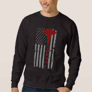 Sudadera Doloroso estetioscopio de vida de enfermera de ban