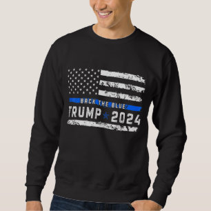 Sudadera Doloroso Trump 2024 En El Rojo Azul Retro Estadoun