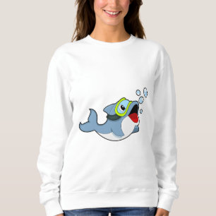 Sudadera Dolphin at Diving with Water bubbles.PNG