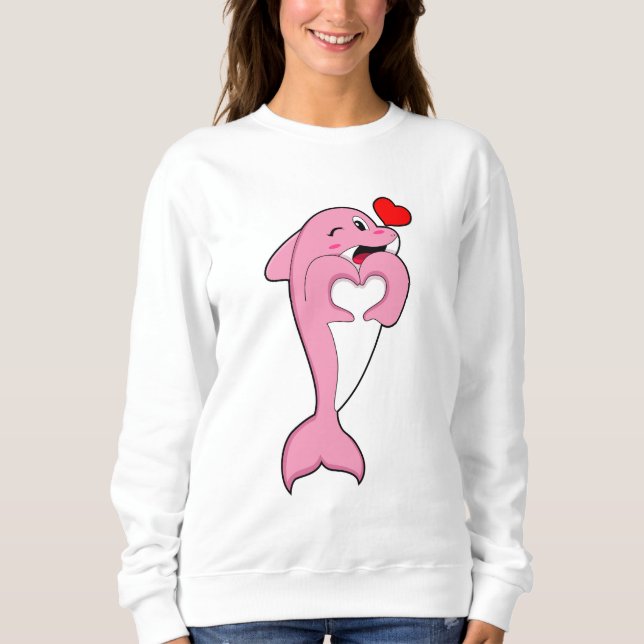 Sudadera Dolphin Love Heart (Anverso)