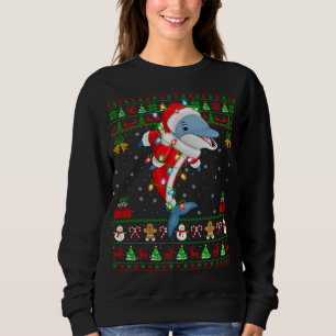 Sudadera Dolphin Lover Xmas coincidente con Santa Ugly Dolp