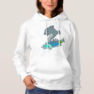 Sudadera Dolpin como surfista con Surfboard