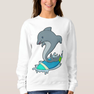 Sudadera Dolpin como surfista con Surfboard