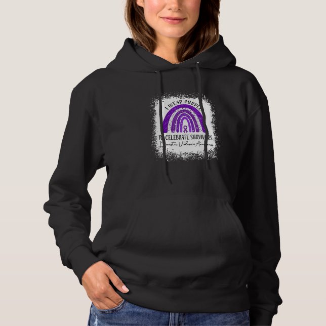 Sudadera Domestic Violence Awareness For Men and Women Kids (Anverso)