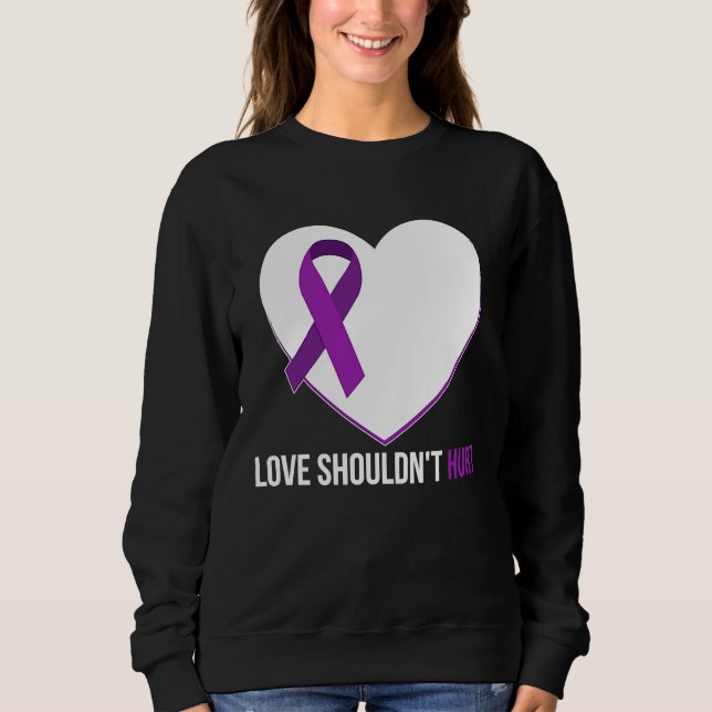 Sudadera Domestic Violence Awareness Survivor  Heart (Anverso)