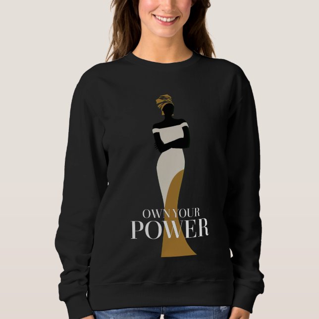 Sudadera Domina tu poder: un retrato de confianza y gracia (Anverso)