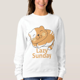 Sudadera "Domingo perezoso, corazón feliz