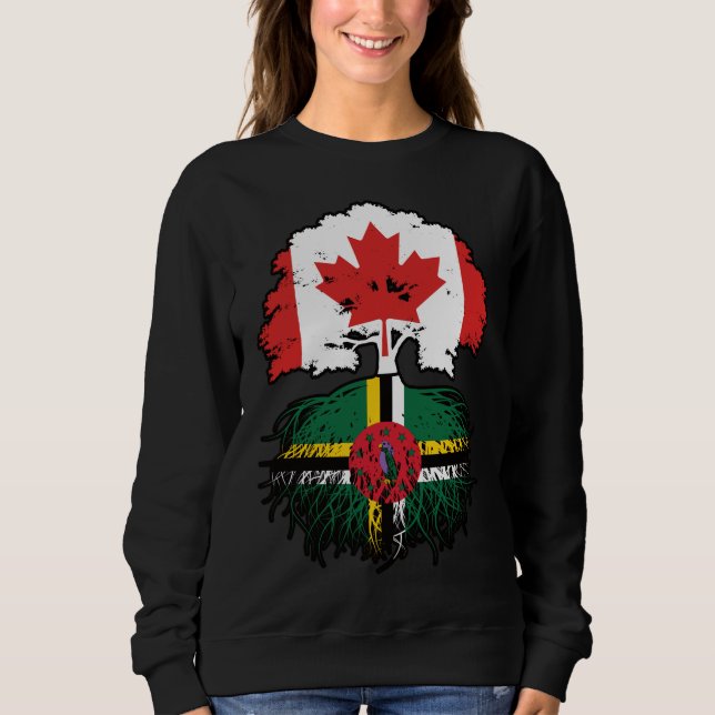 Sudadera Dominica Dominicana Canadá Canadá Árbol Roots band (Anverso)