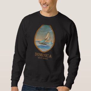 Sudadera Dominica West Indies Vintage Retro Vailboat Vacat