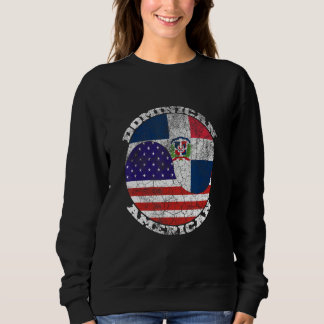 Sudadera Dominican and US flags Half American Half Dominica