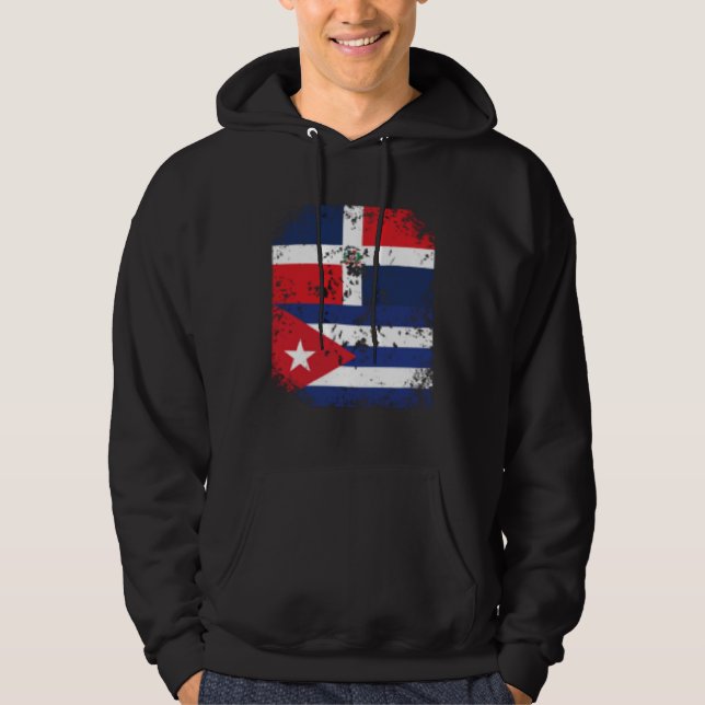 Sudadera Dominican Republic Cuba Cuban Flag Dominicana Lati (Anverso)