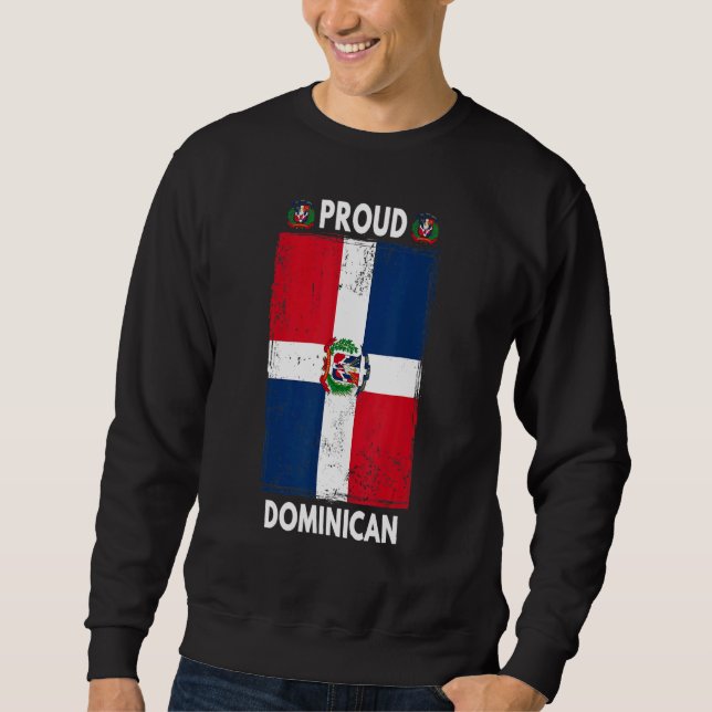 Sudadera Dominican Republic Flag For Men & Proud Dominican  (Anverso)