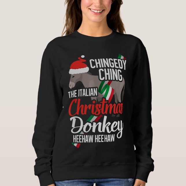 Sudadera Dominick El Navidad Italiano Donkey (Anverso)