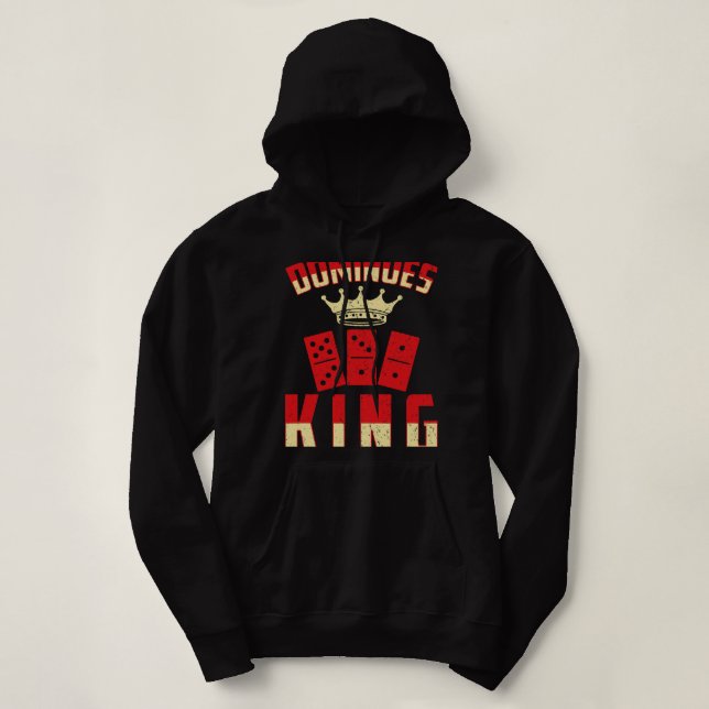Sudadera dominó el rey de un dominó dominoes (Diseño del anverso)
