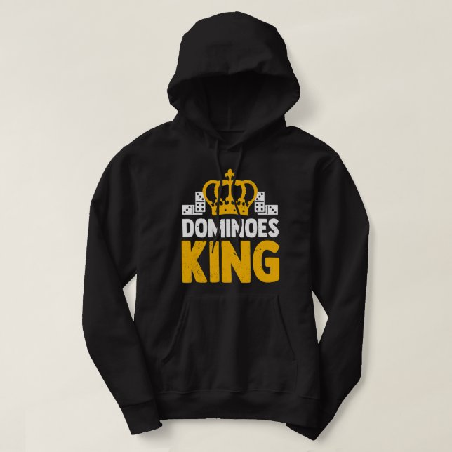 Sudadera dominó rey para un jugador de dominó (Diseño del anverso)