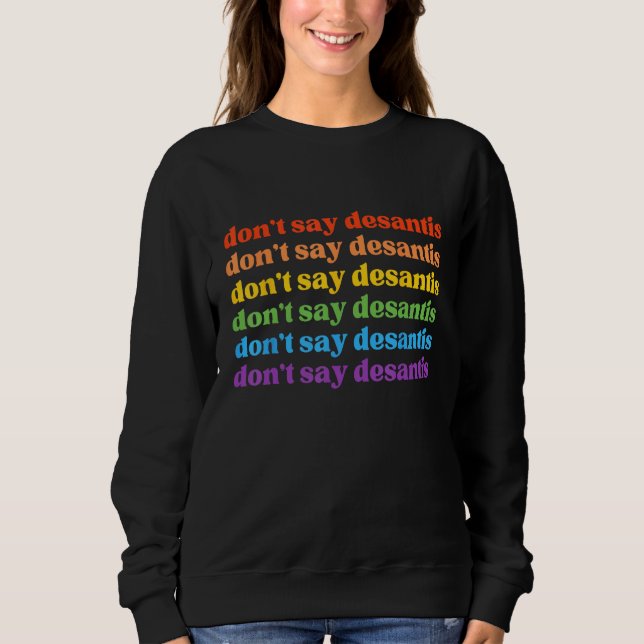 Sudadera Don Say DeSantis Florida Say Gay LGBTQ Pride Anti- (Anverso)