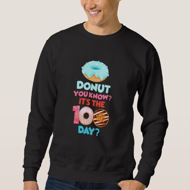 Sudadera Dona 100 Días Donut Comida 100º Día de la Escuela (Anverso)