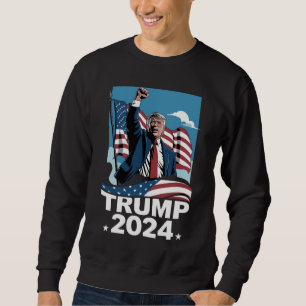 Sudadera Donald Trump 2024 Elección EEUU Bandera Americana