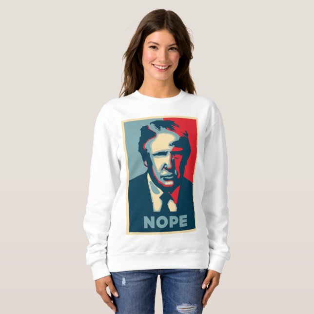 sudadera donald trump nope (Anverso completo)