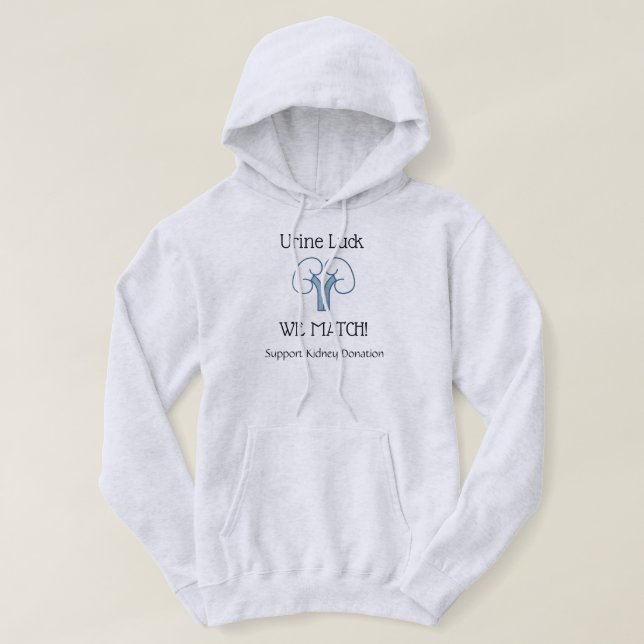 Sudadera Donante de orina para receptor de trasplante de ri (Diseño del anverso)