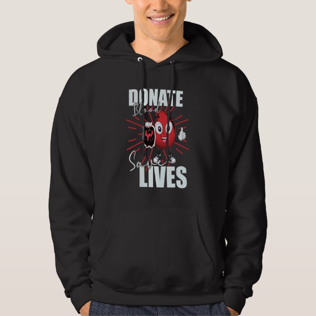 Sudadera Donar sangre salva vidas salvador de vida Sangre (Anverso)