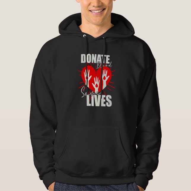 Sudadera Donar sangre salva vidas salvador de vida Sangre (Anverso)