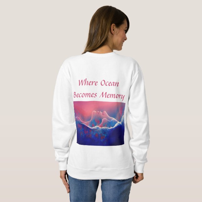 Sudadera "Donde el océano se convierte en memoria" - Verde  (Reverso completo)