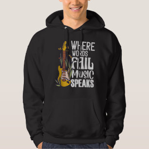 Sudadera Donde las Palabras Fallan la Música Habla Guitarri