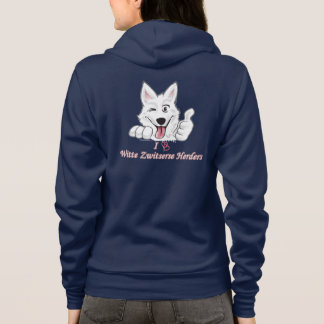 Sudadera Donkere Hoodie met Zwitserse Witte Herder