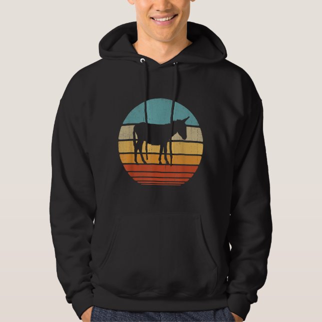Sudadera Donkey 60's 70s Regalos Agricultores Hombres Granj (Anverso)