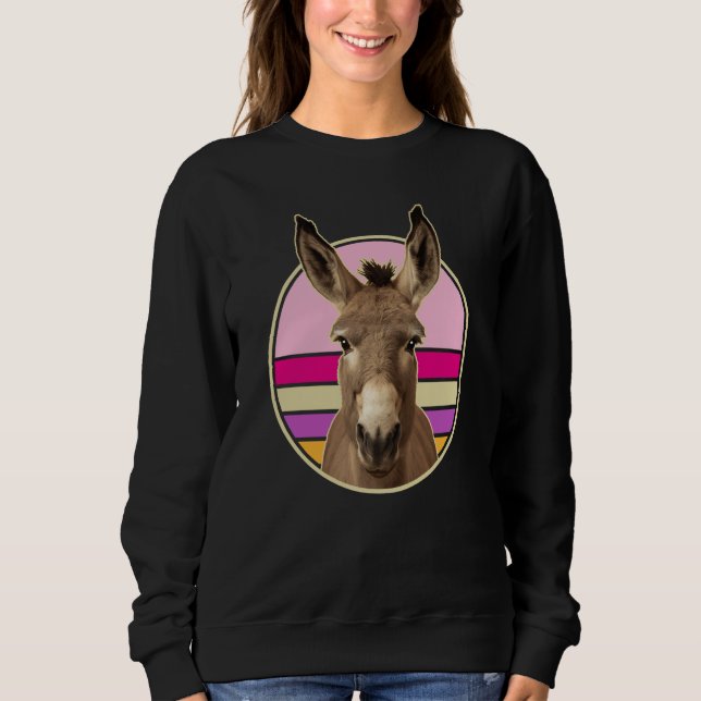 Sudadera Donkey Costume Little Donkey Ears Retro Picture Pi (Anverso)
