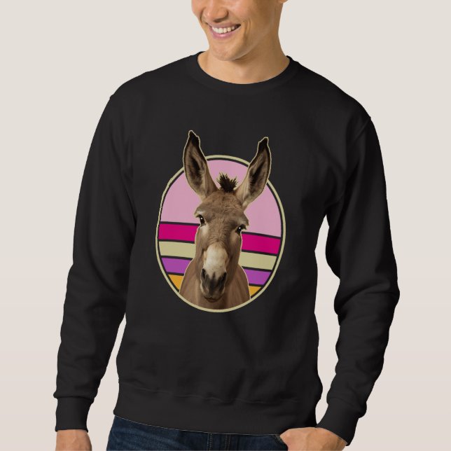 Sudadera Donkey Costume Little Donkey Ears Retro Picture Pi (Anverso)