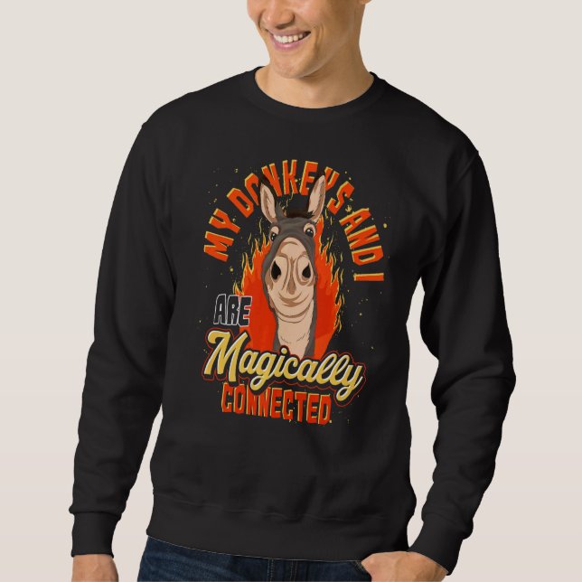 Sudadera Donkey Granjero de animales de granja de burros (Anverso)