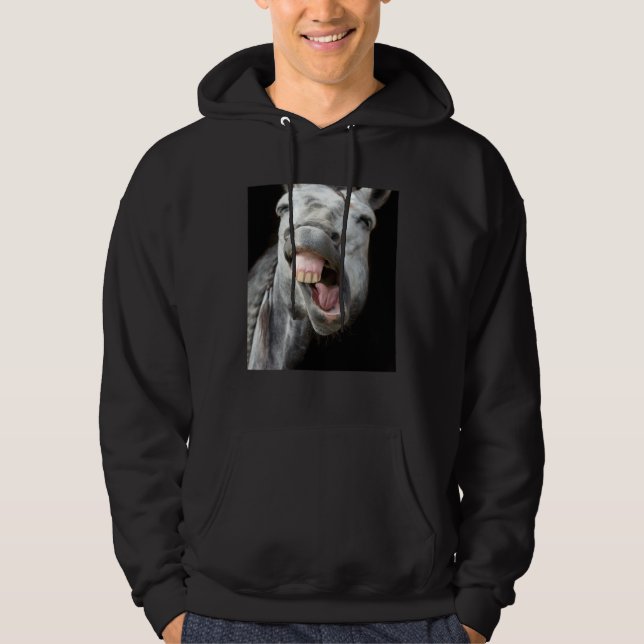 Sudadera Donkey Horse Face Showing Off Cute and  Face Anima (Anverso)