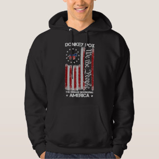 Sudadera Donkey Pox The Disease Destroying America USA Flag