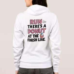 Sudadera Donut at the Finish Line Funny Fitness Motivation