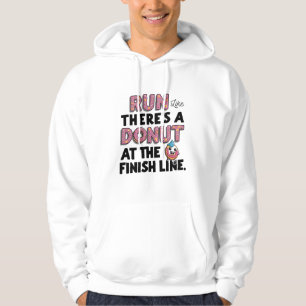 Sudadera Donut at the Finish Line Funny Fitness Motivation