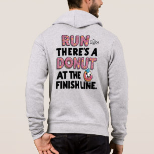 Sudadera Donut at the Finish Line Funny Fitness Motivation