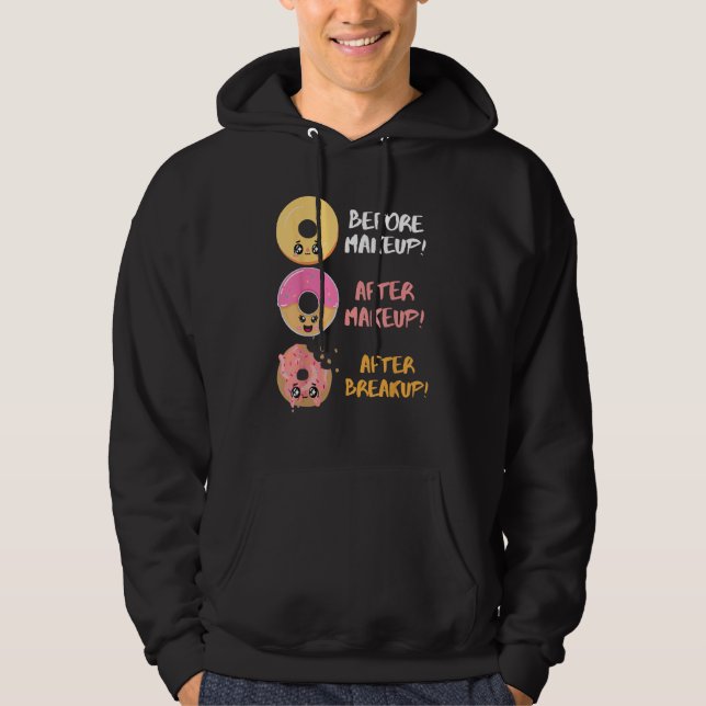 Sudadera Donut Before After Makeup Breakup Sarcasm Doughnut (Anverso)