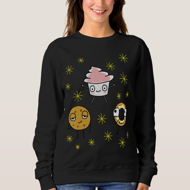 Sudadera Donut Cookies Y Cake Dancing Mejor Idea De Amigos (Anverso)